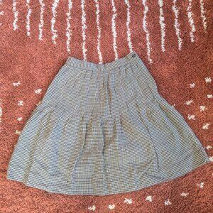 Lands End Houndstooth Skirt